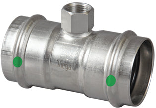 Viega 4017.2 ProPress reducing tee 1-1/4'' x 1-1/4'' x 1'' P1 x P2 x FPT