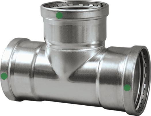 Viega 4018XL ProPress XL tee 2-1/2'' x 2-1/2'' x 2'' P1 x P2 x P3