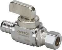 Viega V5026ZL PureFlow Crimp stop valve Straight 1/2'' x 1/4'' Crimp x CTS