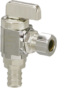 Viega V5064ZL PureFlow Crimp stop valve Angled 1/2'' x 1/4'' Crimp x CTS