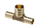 Zurn Crimp XL Brass Tee â Small Diameter, 1/2-Inch Barb x 1/2-Inch Barb x 3/4-Inch Barb QQT334GX