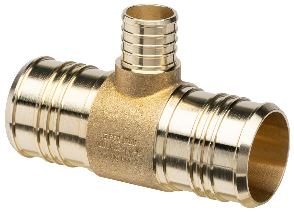 2" Crimp XL Brass Tee, Barb x Barb x Barb QQT885GX