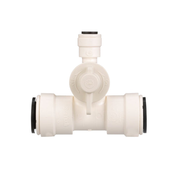 Watts 3550B-1004 1/2 IN CTS x 1/2 IN CTS x 1/4 IN OD Off-White Polysulfone Quick-Connect Tee Valve