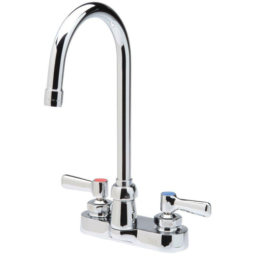 Zurn AquaSpec Gooseneck Faucet, 4" Cntrset, 3 " Spout, 0.5 GPM Vandal-Resistant Pressure-Comp Spray, 4" Wrist Blade Handles Z812A4-XL-3F