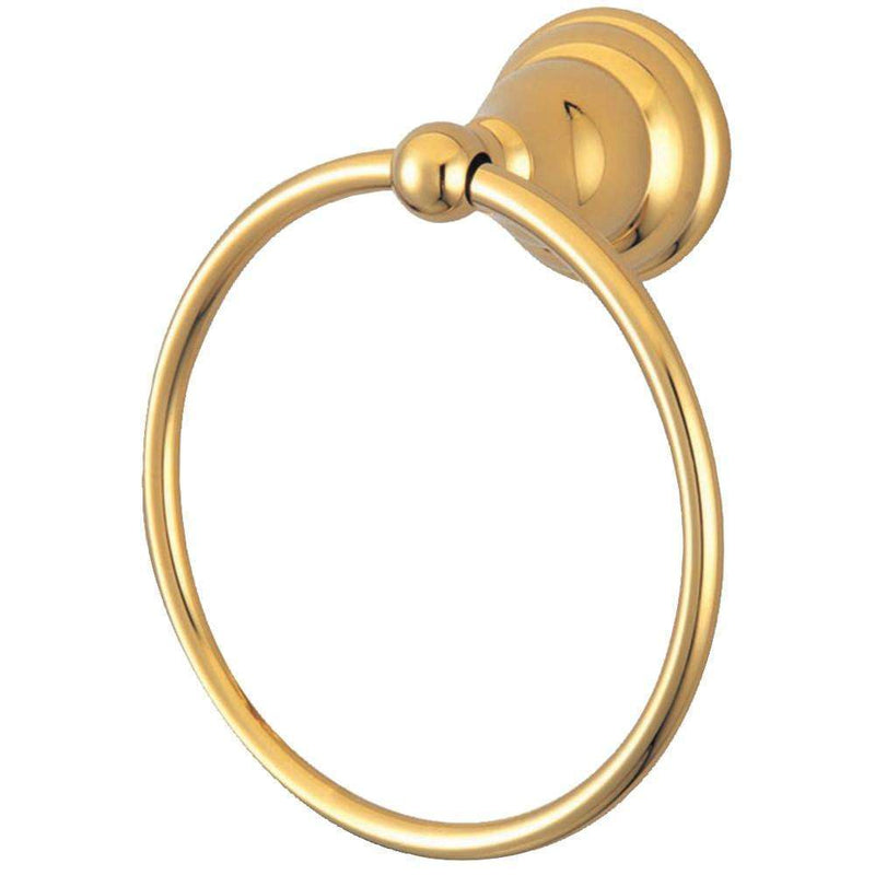 Kingston Brass BA5564PB Towel Ring, Polished Brass