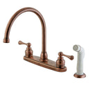 Kingston KB726BL 8" Centerset Kitchen Faucet Copper