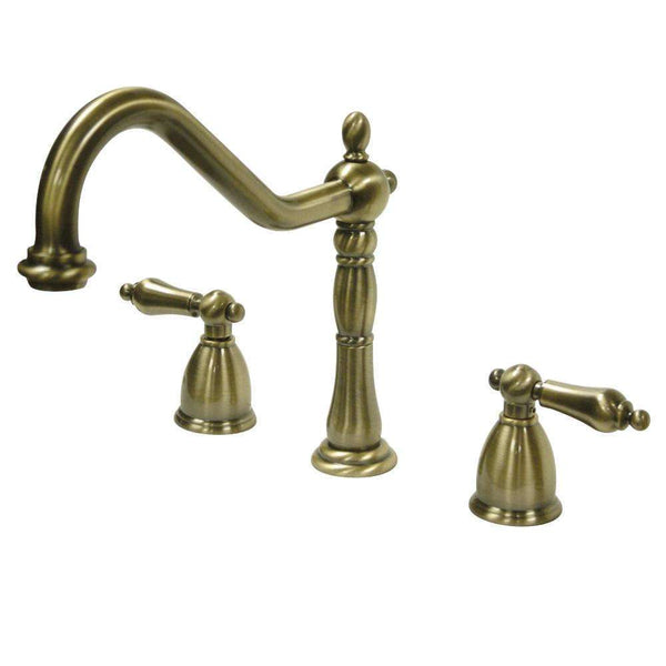 Kingston Brass KB1793ALLS Wsp Kitchen Faucet, Antique Brass