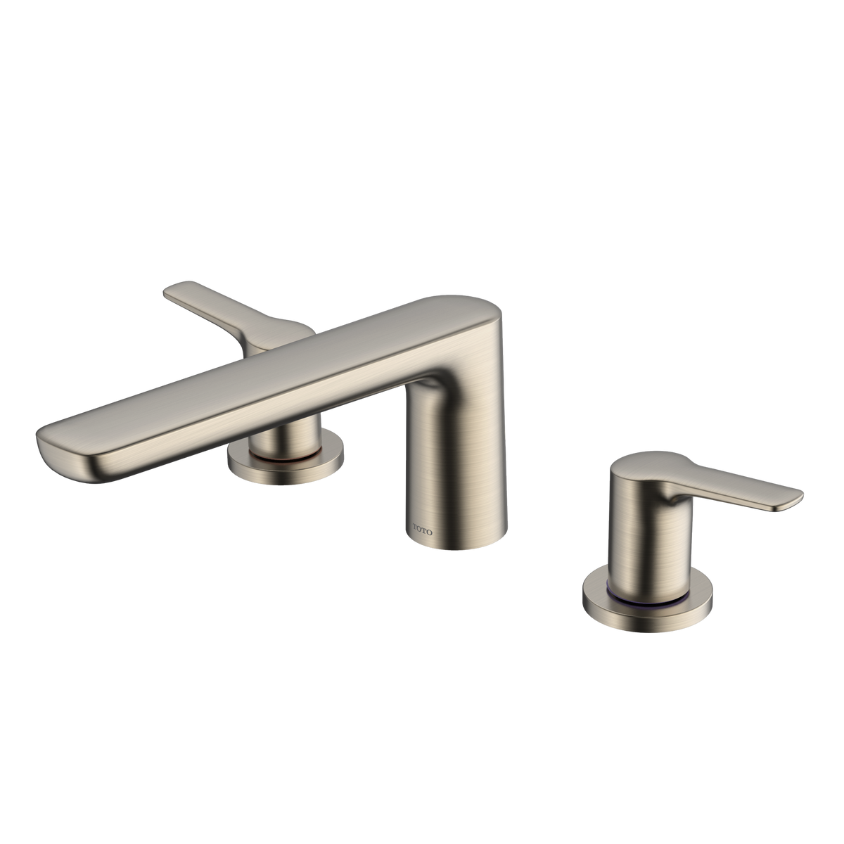 TOTO GS Two-Handle Deck-Mount Roman Tub Filler Trim, Brushed Nickel TBG03201U#BN