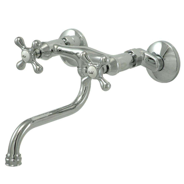 Kingston Brass KS216C 6" Adj Center Wall Mount Bath Faucet