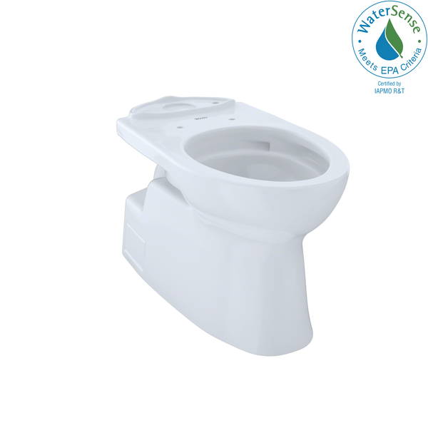 TOTO Vespin II Universal Height Elongated Skirted Toilet Bowl with CeFiONtect, Cotton White CT474CUFG#01