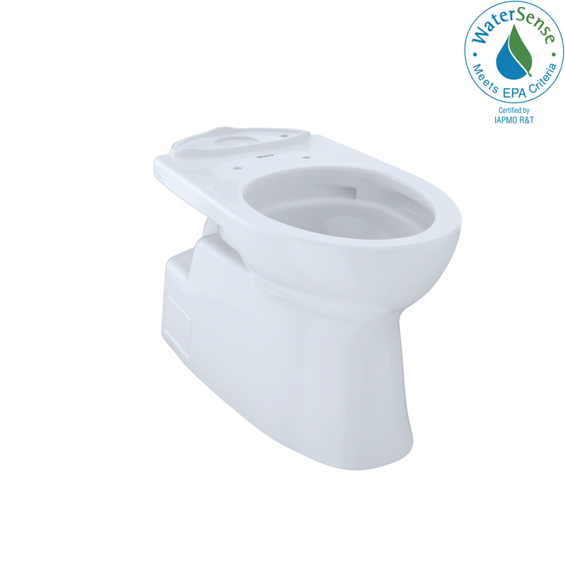 TOTO Vespin II Universal Height Elongated Skirted Toilet Bowl with CeFiONtect, Cotton White CT474CUFG