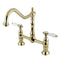 Kingston KS1172BPL 8" Centerset Kitchen Faucet LessBrass