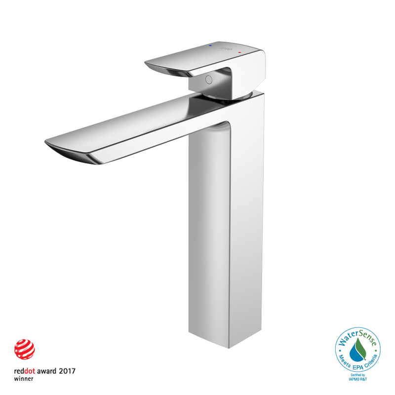 TOTO GR 1.2 GPM Single Handle Vessel Bathroom Sink Faucet with COMFORT GLIDE Technology, Polished Chrome TLG02307U
