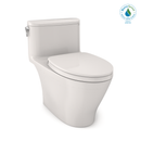 TOTO Nexus One-Piece Elongated 1.28 GPF Universal Height Toilet with CEFIONTECT and SS124 SoftClose Seat, WASHLET Ready, Colonial White MS642124CEFG