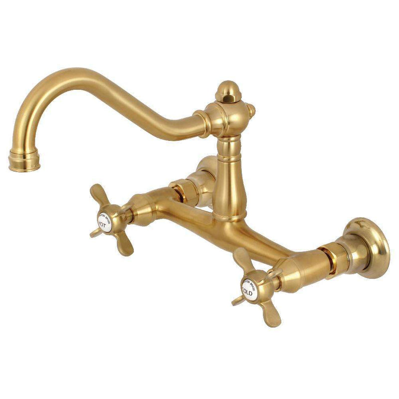 Kingston Brass KS3247BEX 8" Center Wall Mount Bath Faucet