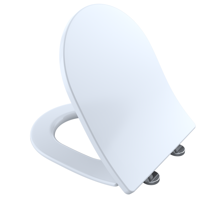 TOTO SoftClose Slim D-Shape Non-Slamming Seat and Lid for RP Wall-Hung Toilet, Cotton White SS247R