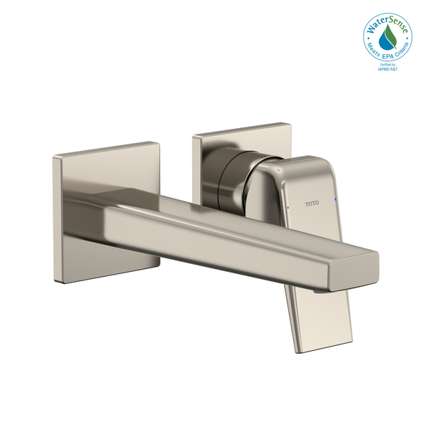 TOTO GB 1.2 GPM Wall-Mount Single-Handle Bathroom Faucet with COMFORT GLIDE Technology, Polished Nickel TLG10307U#PN