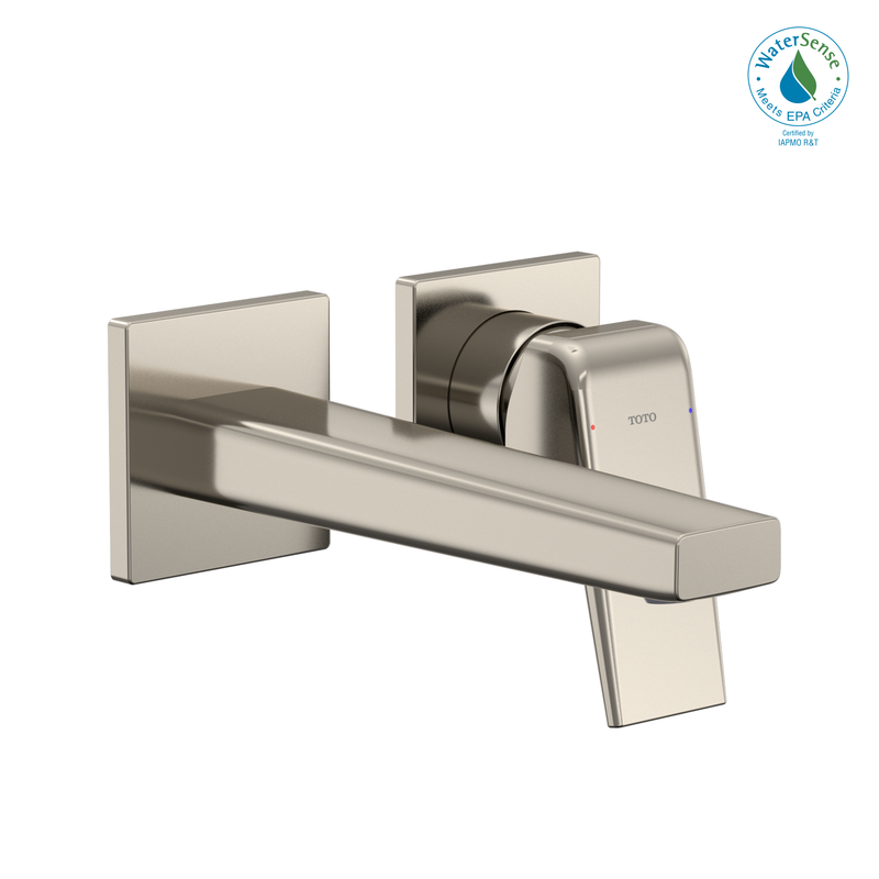 TOTO GB 1.2 GPM Wall-Mount Single-Handle Bathroom Faucet with COMFORT GLIDE Technology, Polished Nickel TLG10307U