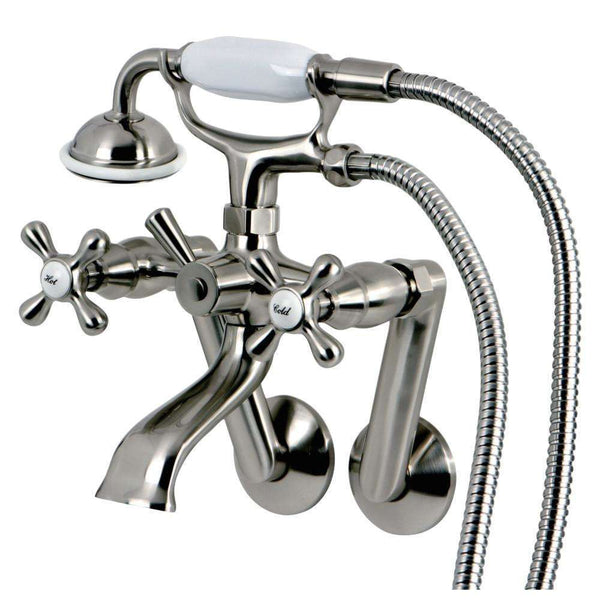 Kingston Brass KS269SN Tub Wall Mount Clawfoot Tub Faucet