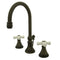 Kingston Brass KS2985PX 8 in. Widespread Bath Faucet Bronze