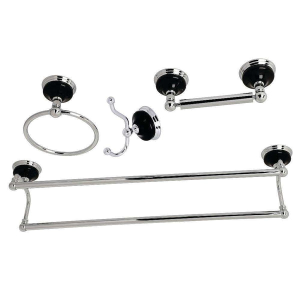 Kingston Brass BAK9113478C Onyx 4-Piece Bath Accs Set