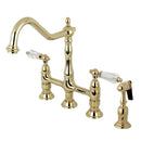 Kingston KS1272WLLBS 8" Centerset Kitchen Faucet W/ Sp