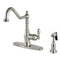 Kingston GSY7708ACLBS Classic Sg-Hnd Kitchen Faucet W/ Sp