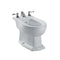 TOTO Clayton Deck Mount Vertical Spray Flushing Rim Bidet, Colonial White BT784B#11