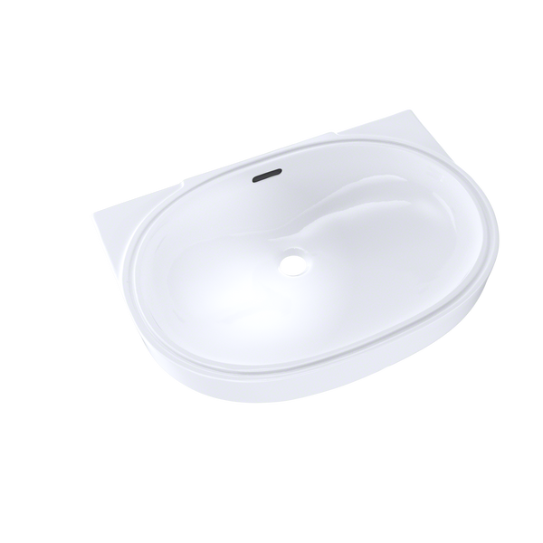 TOTO Oval 19-11/16" x 13-3/4" Undermount Bathroom Sink with CeFiONtect, Cotton White LT546G#01