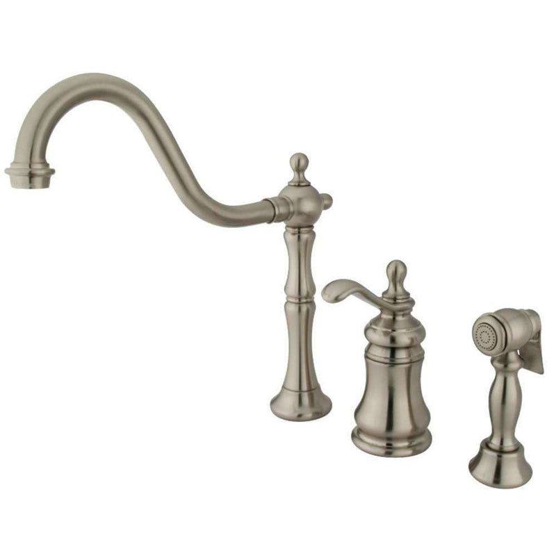 Kingston Brass KS7808TPLBS Widespread Kitchen Faucet