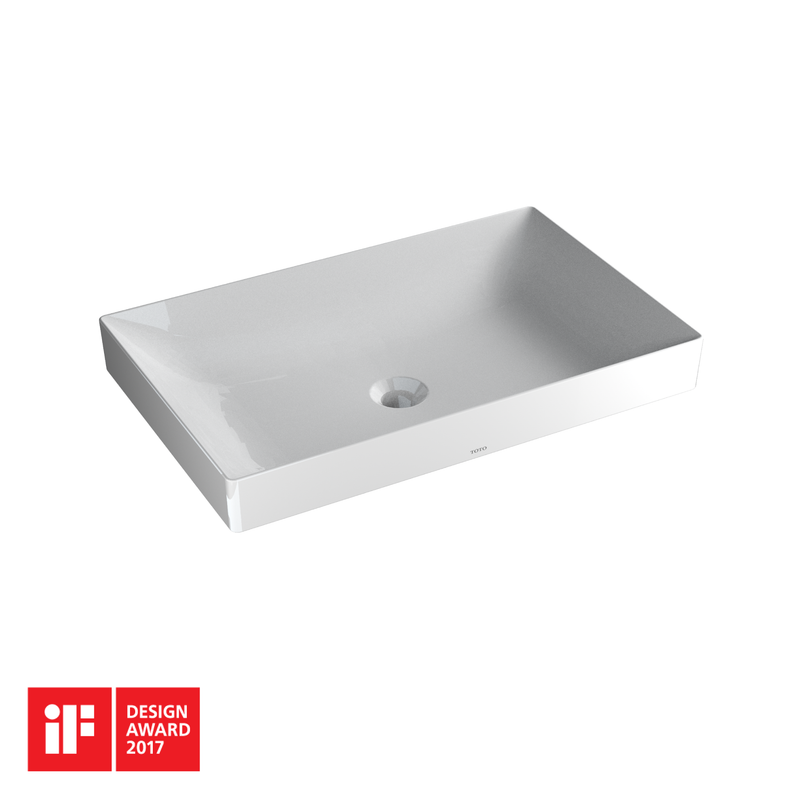 TOTO Kiwami Rectangular 23" Vessel Bathroom Sink with CEFIONTECT, Cotton White LT476GR