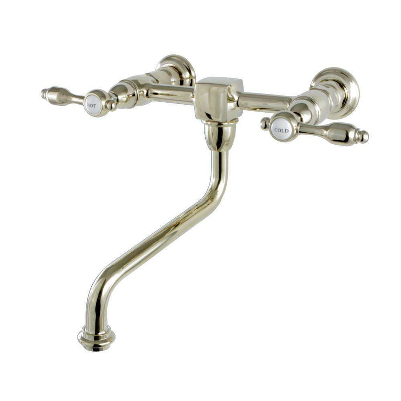 Kingston Brass KS1212TAL Tudor Wall Mount Bath Faucet Brass