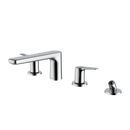 TOTO GS Four-hole Deck-Mount Roman Tub Filler Trim with Handshower, Polished Chrome TBG03202U