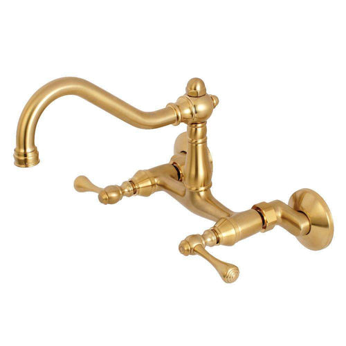 Kingston Brass KS3227BL Vt 6" Adj Center Wall Mount Kitchen