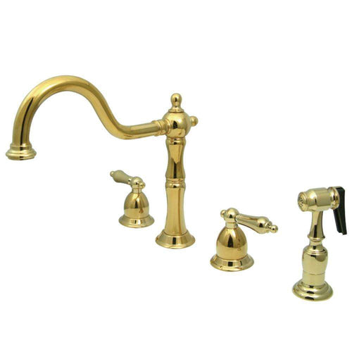 Kingston Brass KB1792ALBS Wsp Kitchen Faucet, Polished Brass