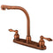 Kingston KB716ALLS Centerset Kitchen Faucet, Antique Copper