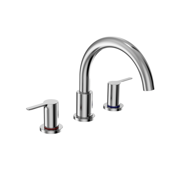 TOTO LB Two-Handle Deck-Mount Roman Tub Filler Trim, Polished Chrome TBS01201U#CP