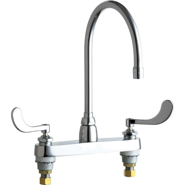 Chicago Faucets 8" Deck Mounted Sink Faucet 1100-GN8AE3-317AB