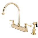 Kingston Brass KB3752BLBS Centerset Kitchen Faucet Brass