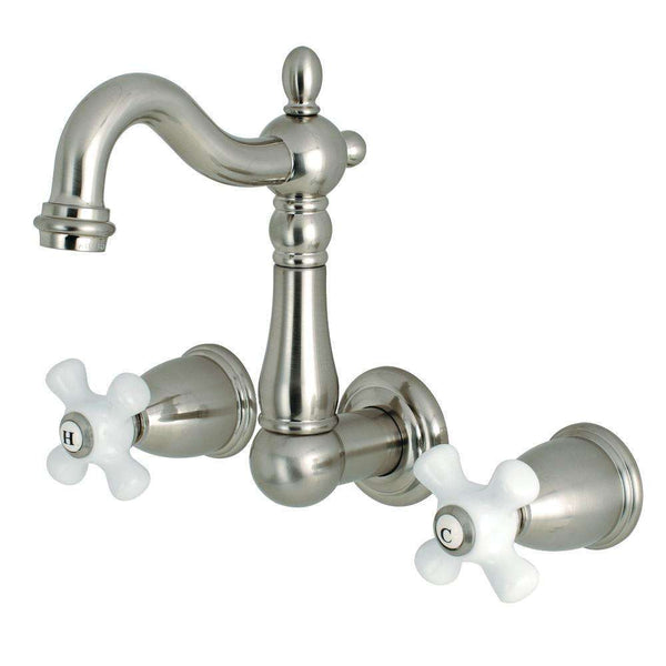 Kingston KS1228PX 8-Inch Center Wall Mount Bath Faucet