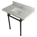 Kingston Brass KVPB36MBSQ5 36X22 Carrara Marble Vanity