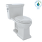 TOTO Promenade II One-Piece Elongated 1.28 GPF Universal Height Toilet with CeFiONtect, Colonial White MS814224CEFG#11