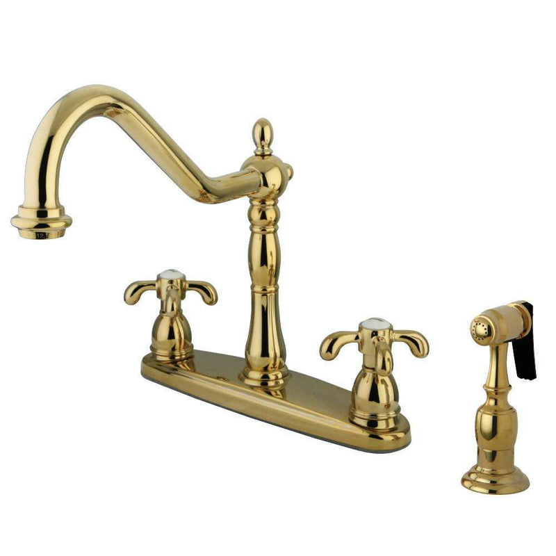 Kingston Brass KB1752TXBS Centerset Kitchen Faucet Brass