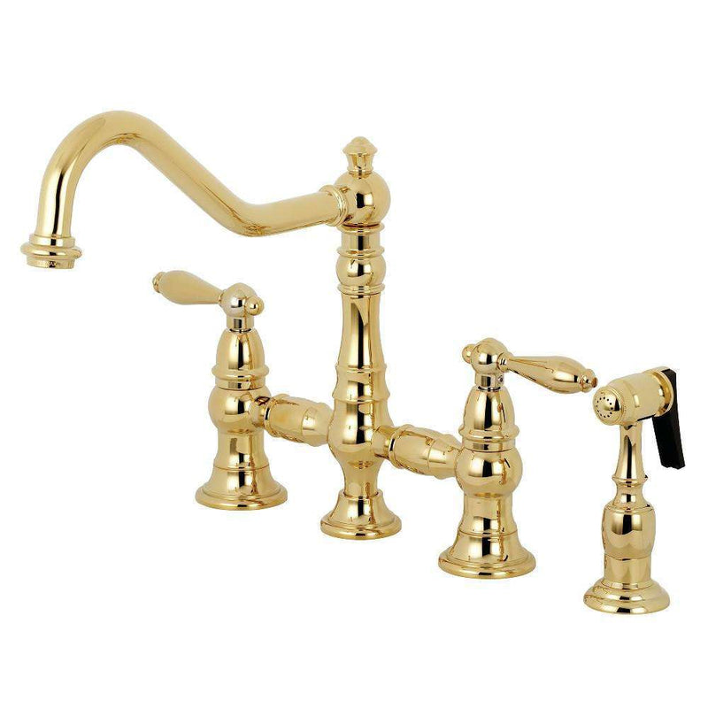 Kingston Brass KS3272ALBS Kitchen Faucet W/ Side Sp Brass