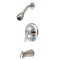 Kingston Brass KKB658 Tub and Shower Faucet, Brushed Nickel