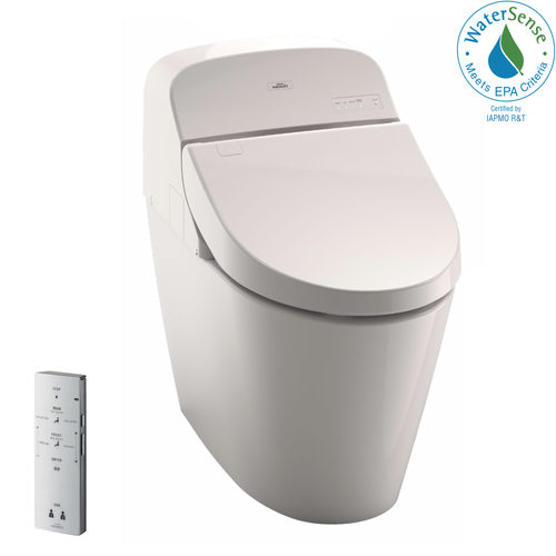 TOTO WASHLET G400 Bidet Seat with Integrated Dual Flush 1.28 or 0.9 GPF Toilet with PREMIST, Sedona Beige MS920CEMFG#12