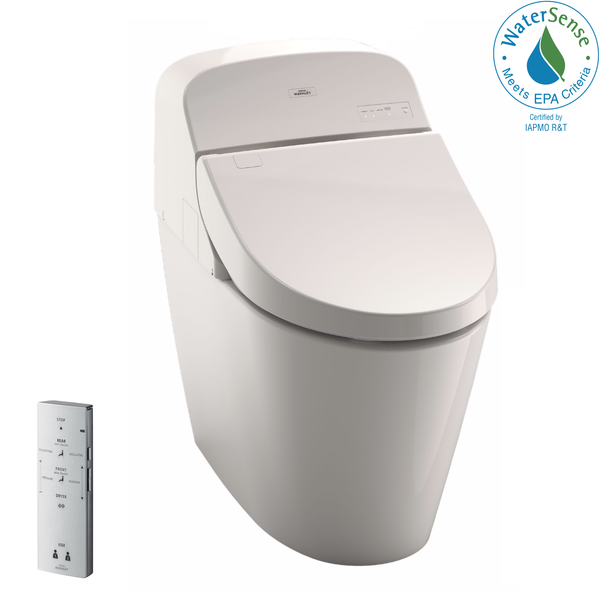 TOTO WASHLET G400 Bidet Seat with Integrated Dual Flush 1.28 or 0.9 GPF Toilet with PREMIST, Sedona Beige MS920CEMFG#12