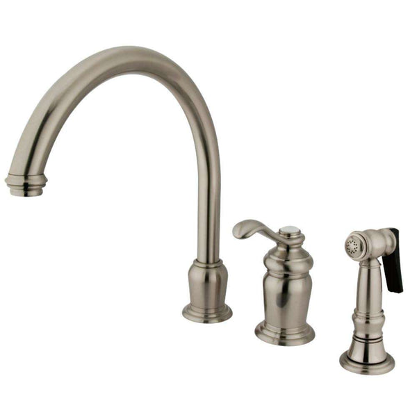 Kingston Brass KS7828TLBS Sg-Hnd Widespread Kitchen Faucet