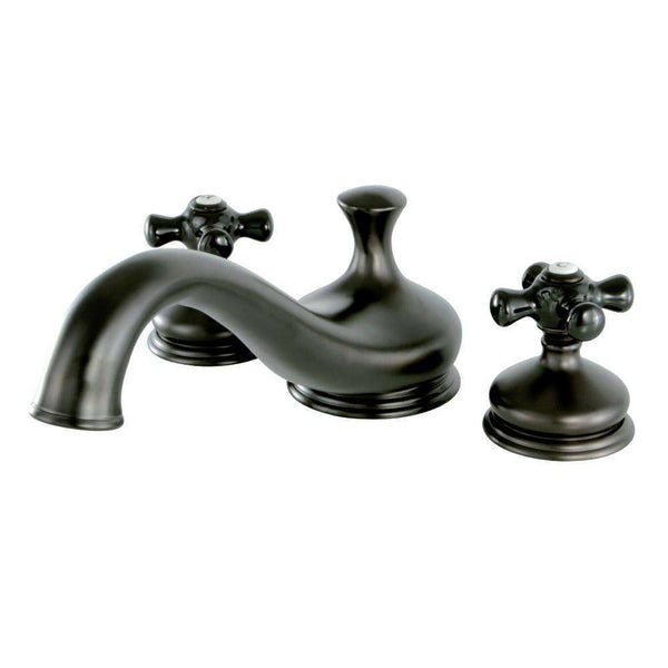 Kingston Brass KS3335PKX Roman Tub Filler with Cross