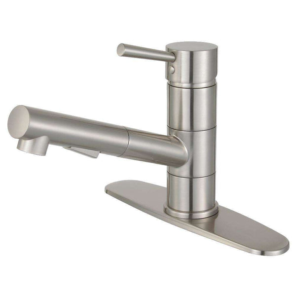 Kingston Brass LS8408DL Sg-Hnd Pull-Out Kitchen Faucet